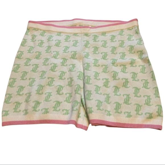 Juicy Couture Lime and Pink Knit Shorts size L - Picture 2 of 5